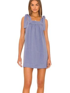 Free People Beach Honey Tie Mini Dress in Prep Peri